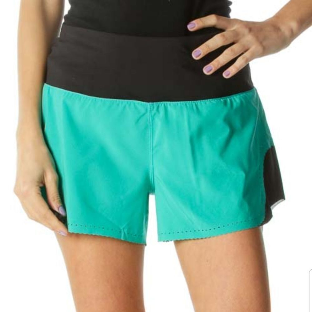 lululemon athletica Teal and Black Athletic Shorts